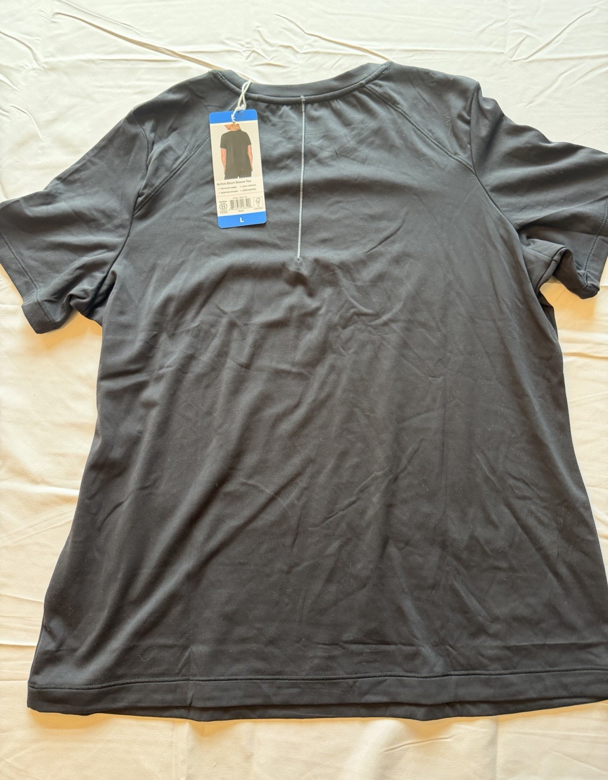 Mondetta World Outfitter Women’s Active Stretch Short Sleeve Tee Shirt Black-NWT