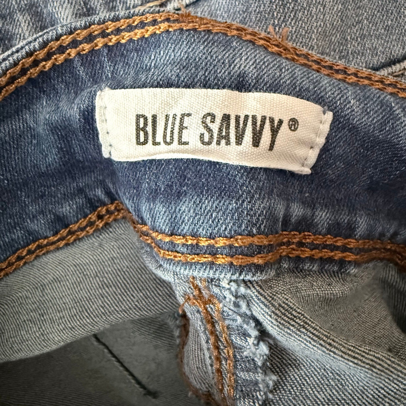 Blue Savvy Flare Jeans Womens 11/30 Blue Excellent High Rise Stretch Bell Bottom