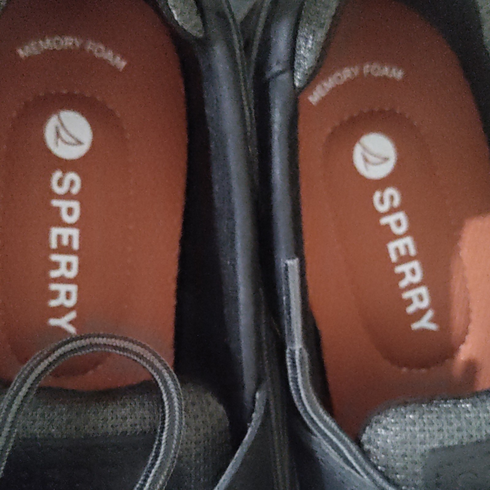 Sperry Surveyor 2-Eye Men’s Black Boat Shoes US 7 M Memory Foam STS25896