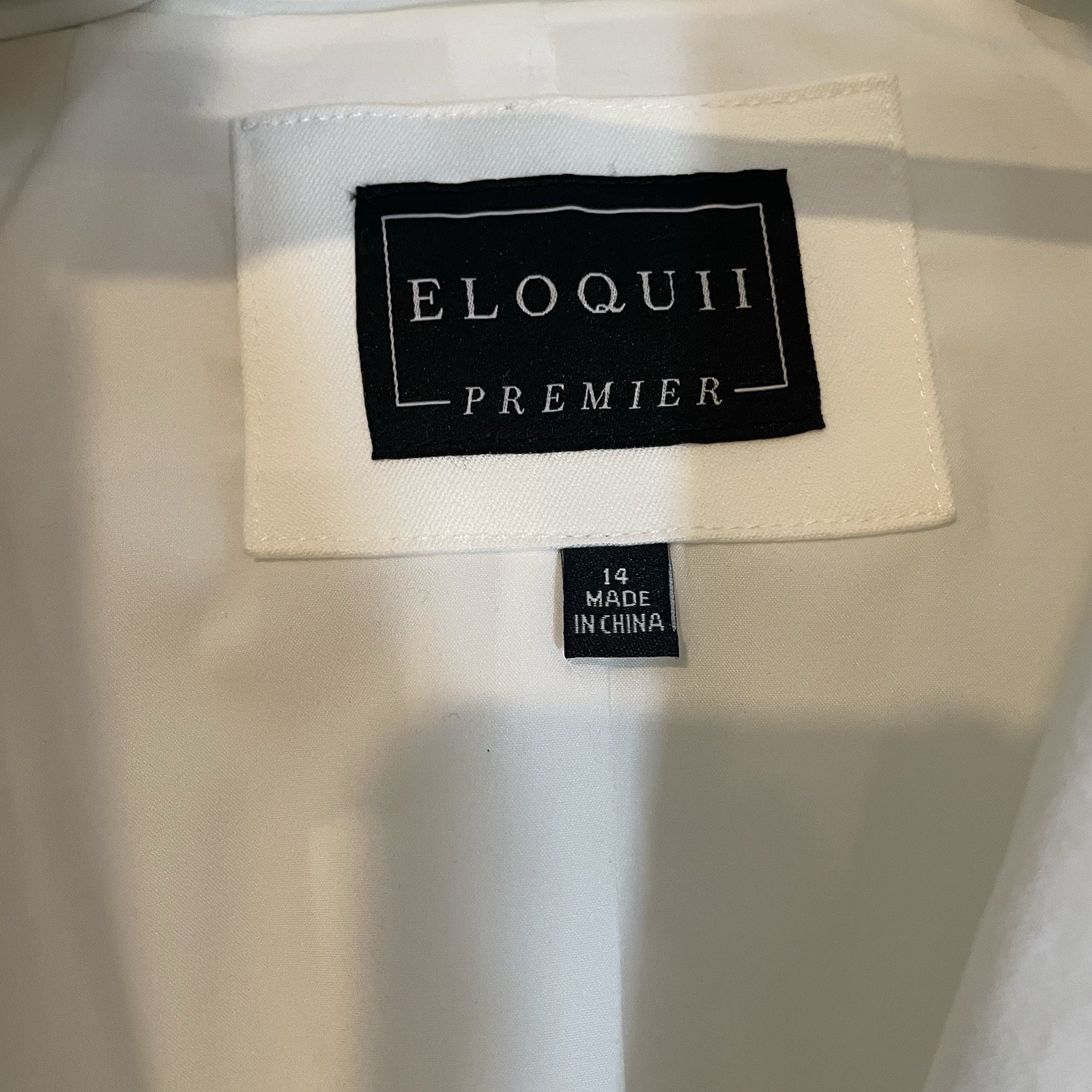Eloquii Premier Blazer Jacket NEW Size 14 White Office Career Wear Holiday Women