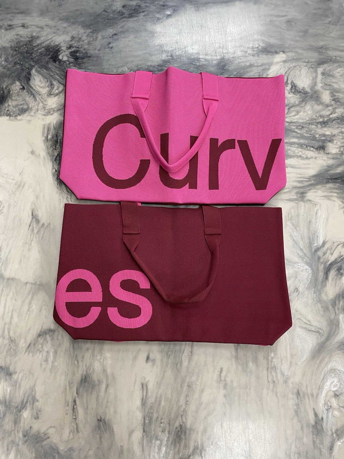 Curves by Sean Brown tote bag Merlot Rose Two Tone color Brand new Authentic