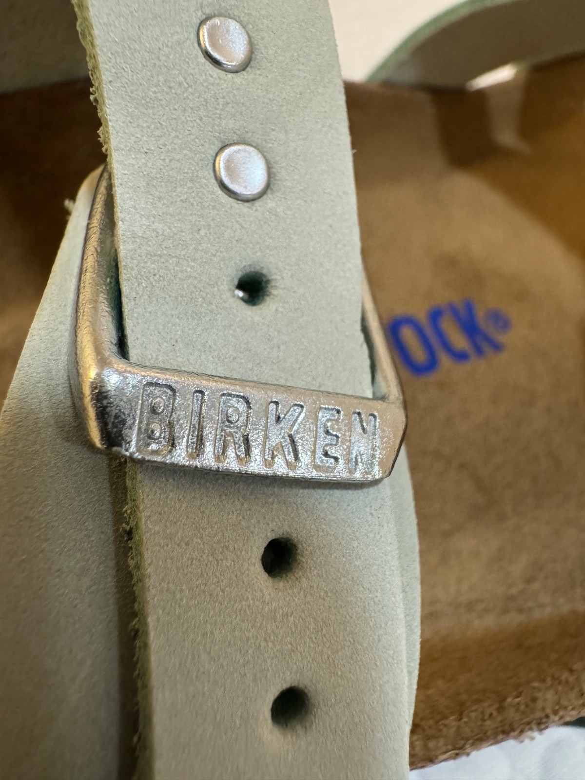 BIRKENSTOCK FRANCA INJECTED RIVETS SOFT FOOTBED NUBUCK LEATHER MATCHA GREEN 38 R