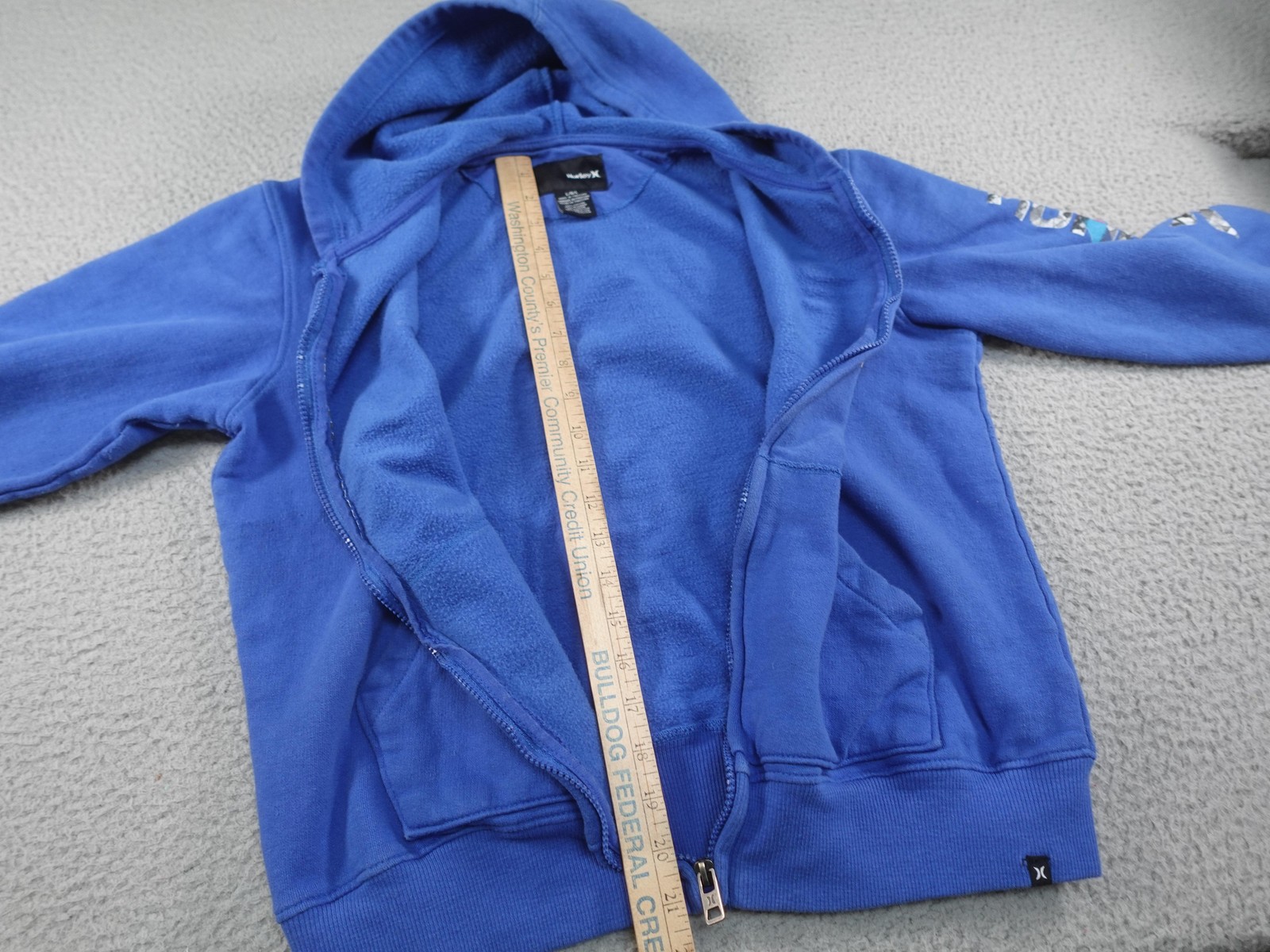 Y2K Hurley Hoodie Youth Large Blue Skater Skateboarding Surf Logo Sweatshirt