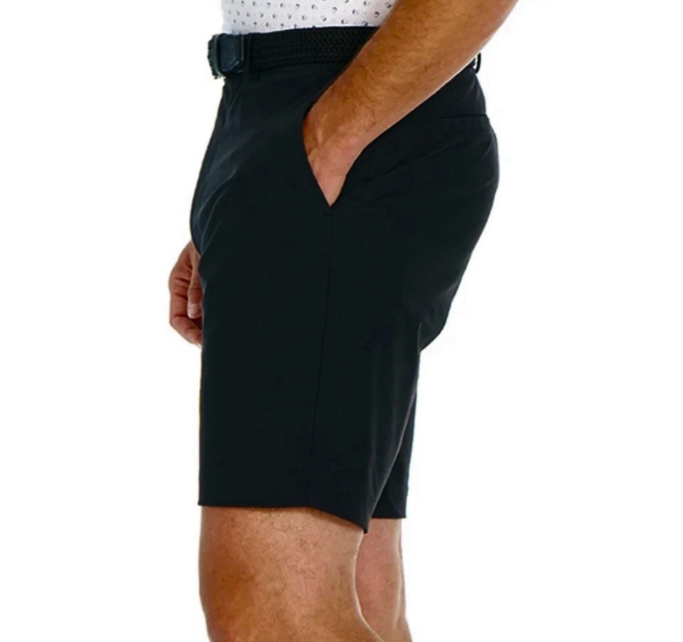 Greg Norman Men’s Stretch Golf Shorts, Black, Size 30 Comfort Waist 8.5” Inseam