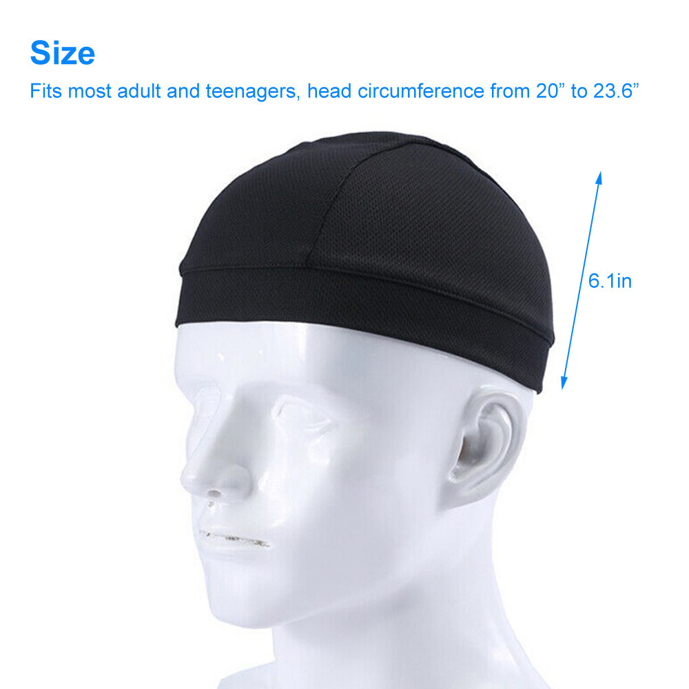 3x Helmet Liner Skull Cap Beanie Sweat Wicking Cycling Sport Quick-dry Hat Wrap