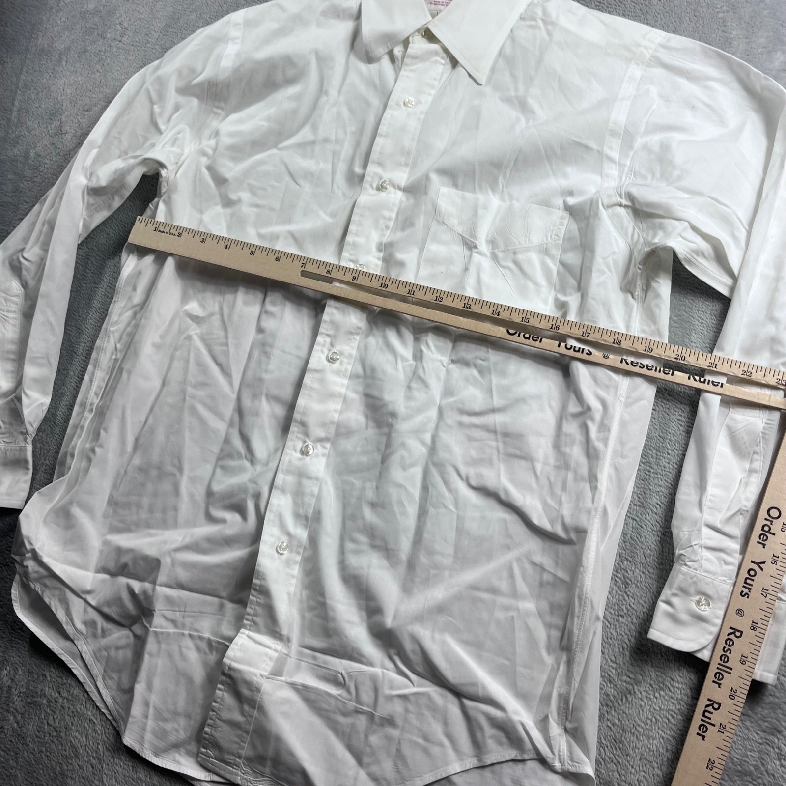 Brooks Brothers Makers White Dress Shirt Mens 14.5-2 Cotton Made in USA Vintage