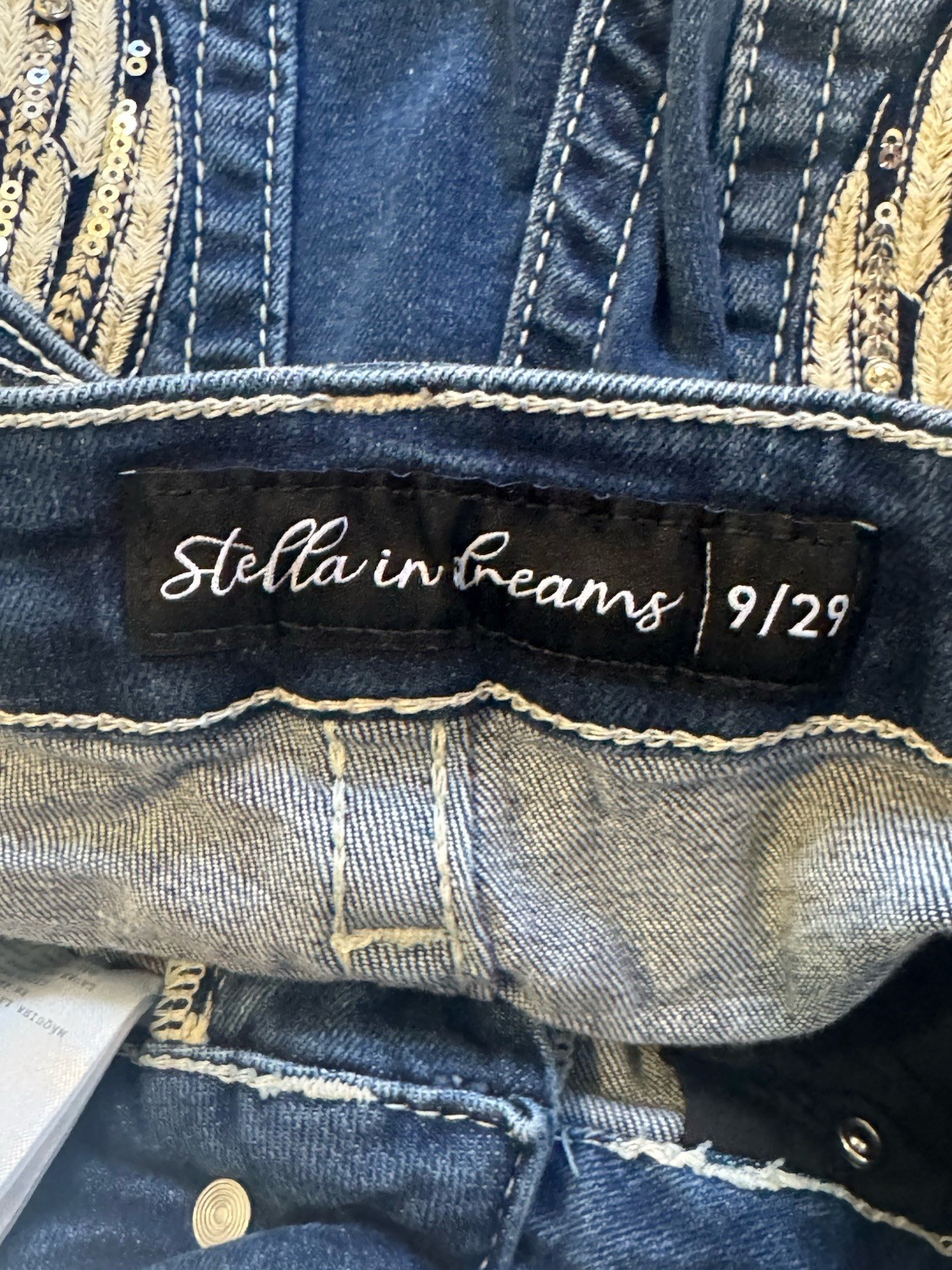 Stella In Dreams Jeans Womens 29X29.5 Wing Embellished Bootcut Western Festival
