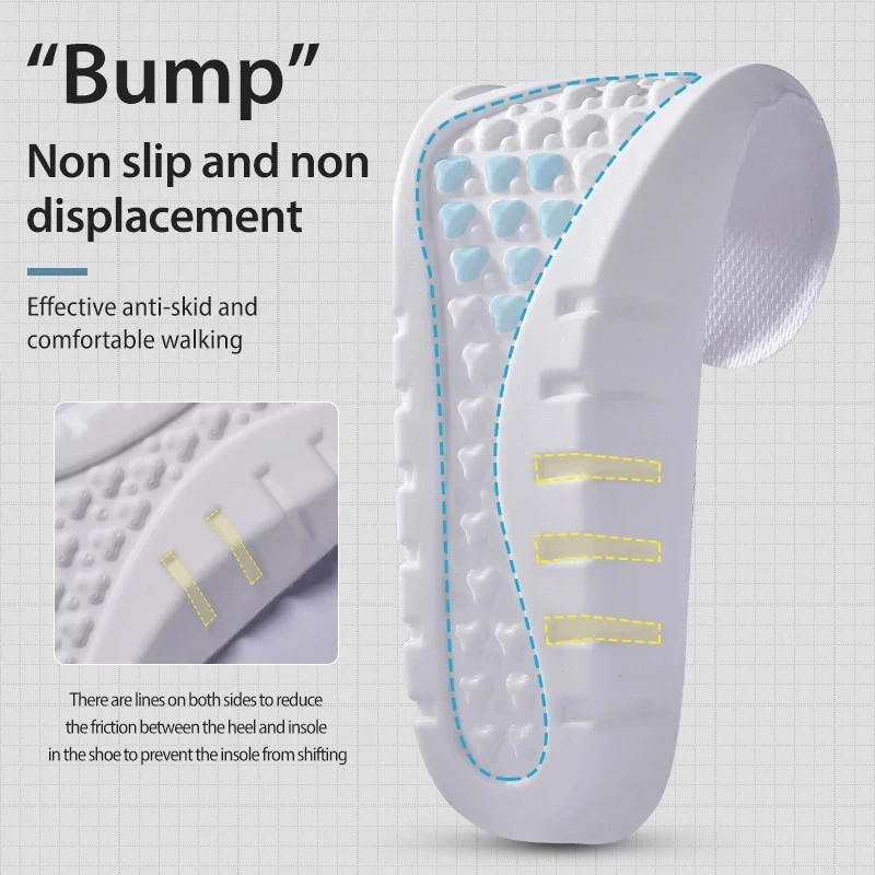 EVA Memory Foam Insoles for Sneakers Comfort Inner Sole Fascitis Plantar Arch Su