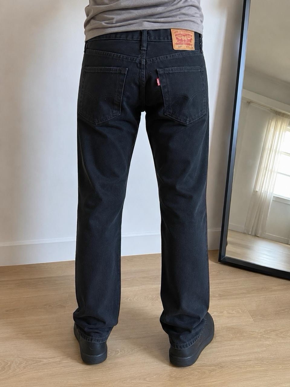 Levi’s 527 Slim Bootcut Jeans Men Size 31×34 Black Denim Pants Low Rise