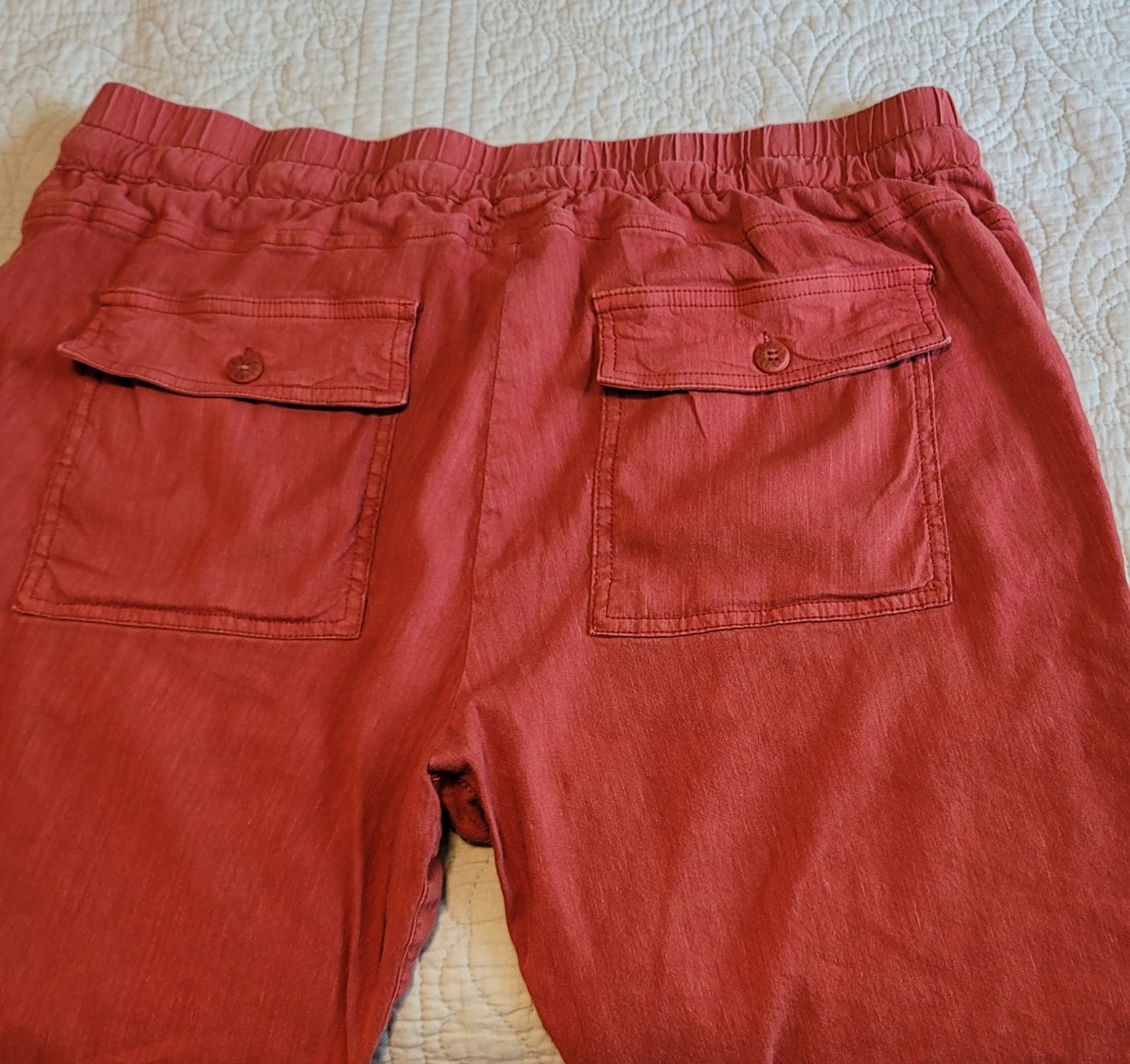 Kut From The Kloth Womans Paper Bag Pants/ Full Length/Size L/Dusty Pearl Pink