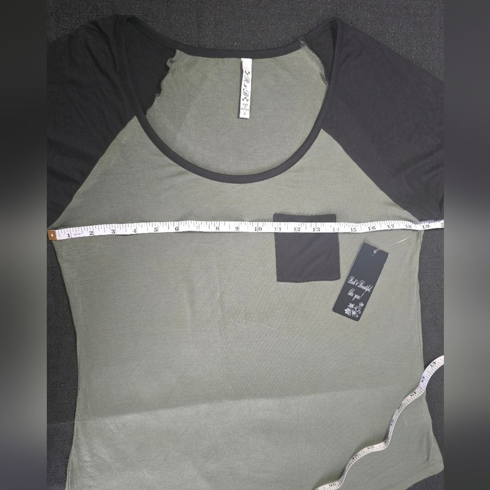 RNB Olive and Black Short Sleeve Tee