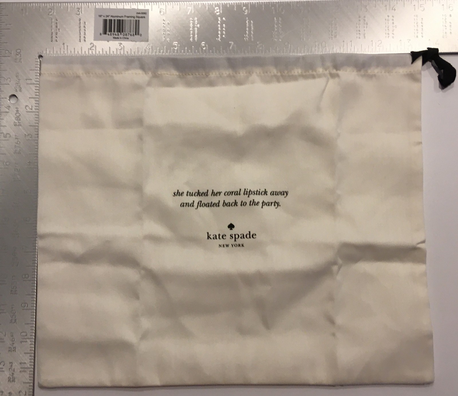 Kate Spade Drawstring Dust Bags Sizes 4.5″x6″ – 34″x27″ Pink Cream KC828 NWT 16