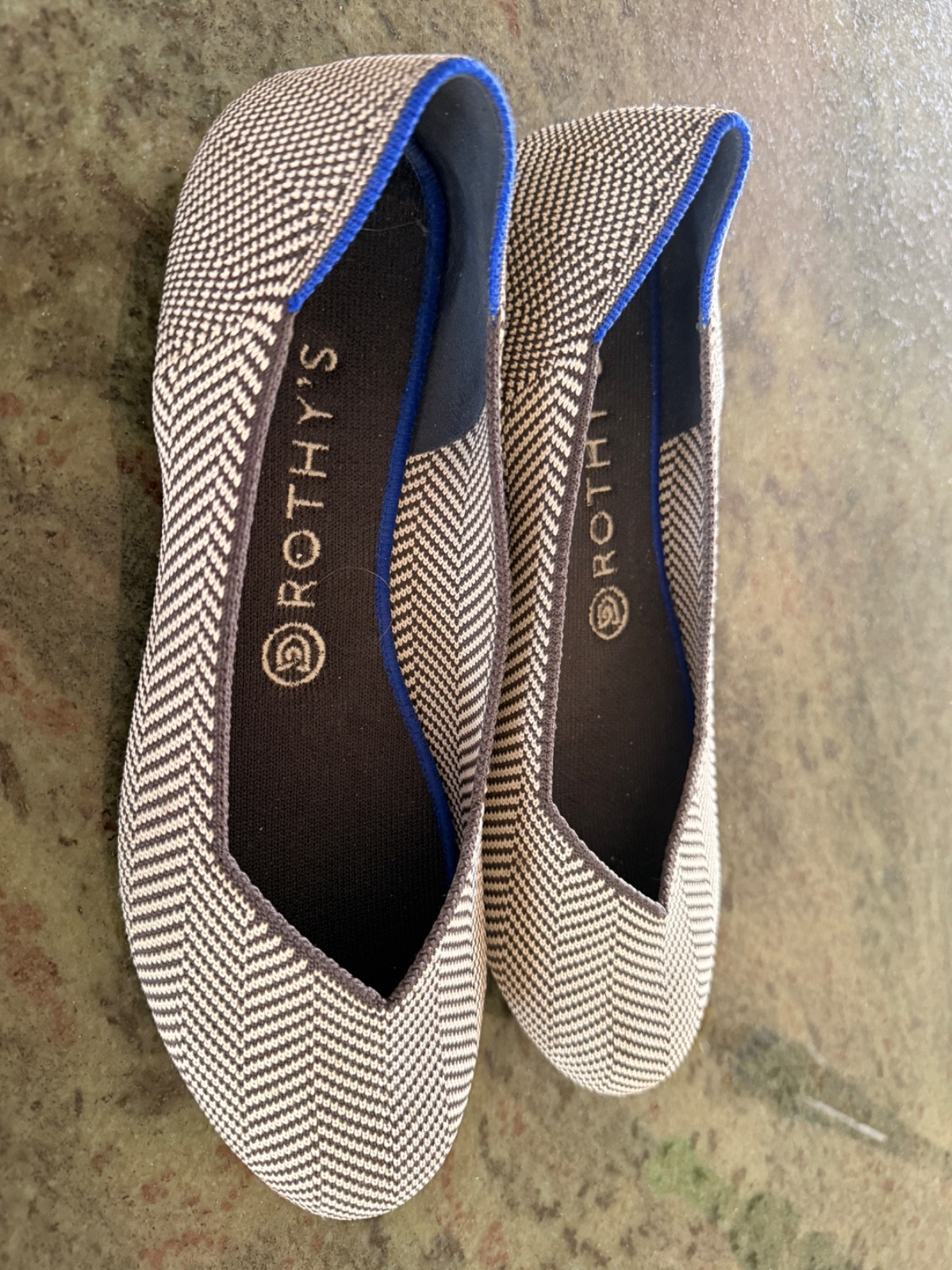 Rothy’s The Flat Shoes Womens Size 9 Gray Knit Ballet Flats Washable Eco