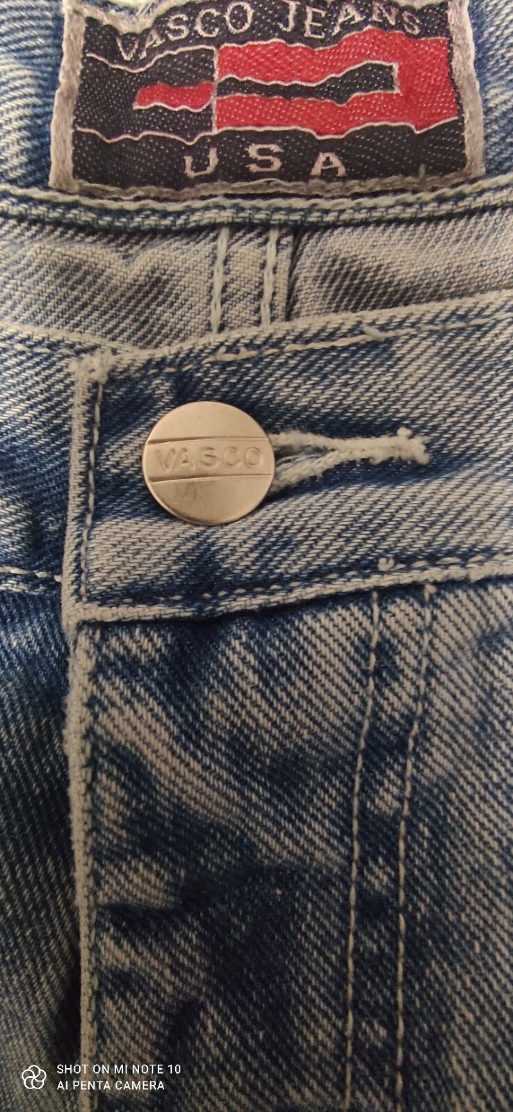 Vintage Vasco 2000s Shorts Womens 100% Cotton Size 15/16 Blue Denim Jean 5 Inch