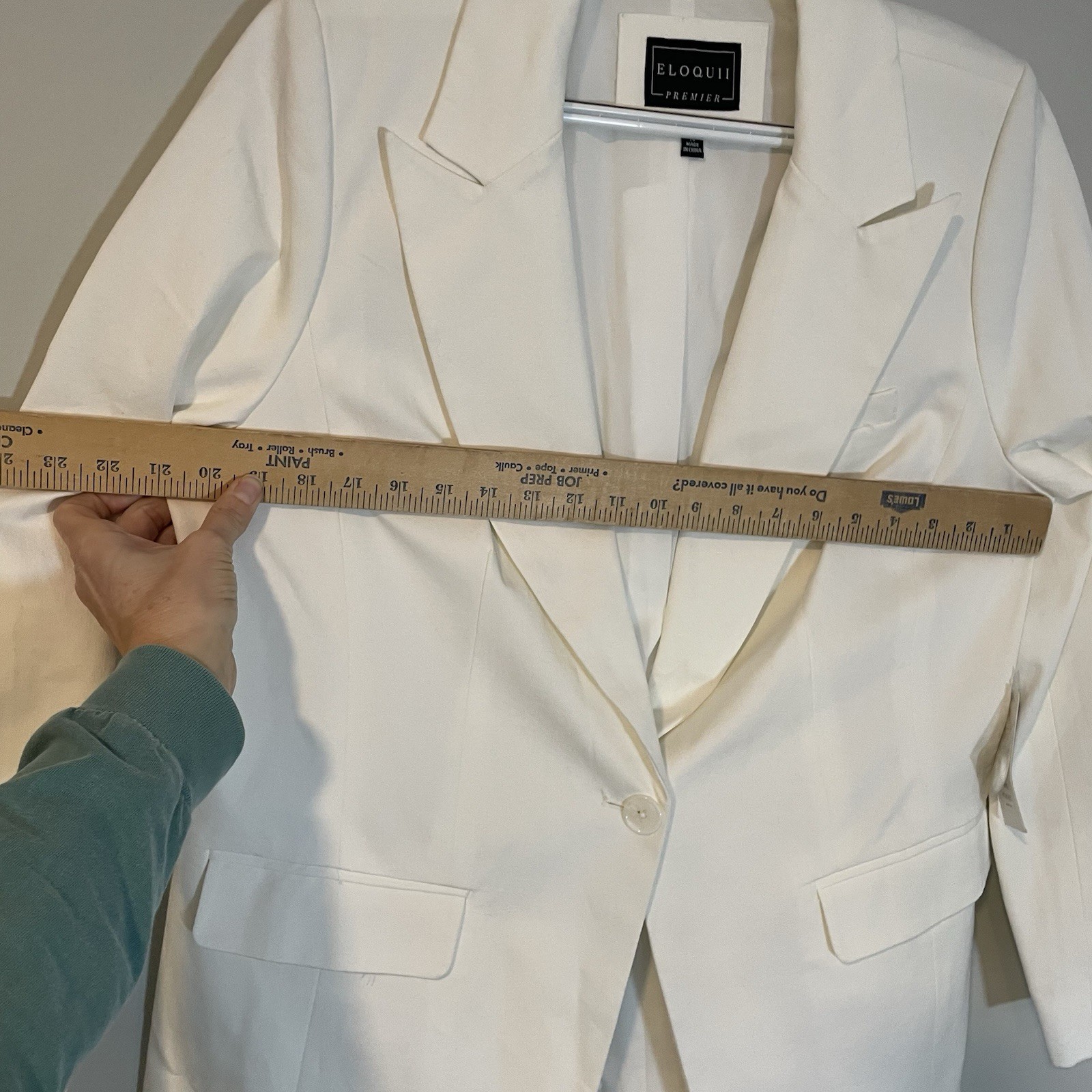 Eloquii Premier Blazer Jacket NEW Size 14 White Office Career Wear Holiday Women