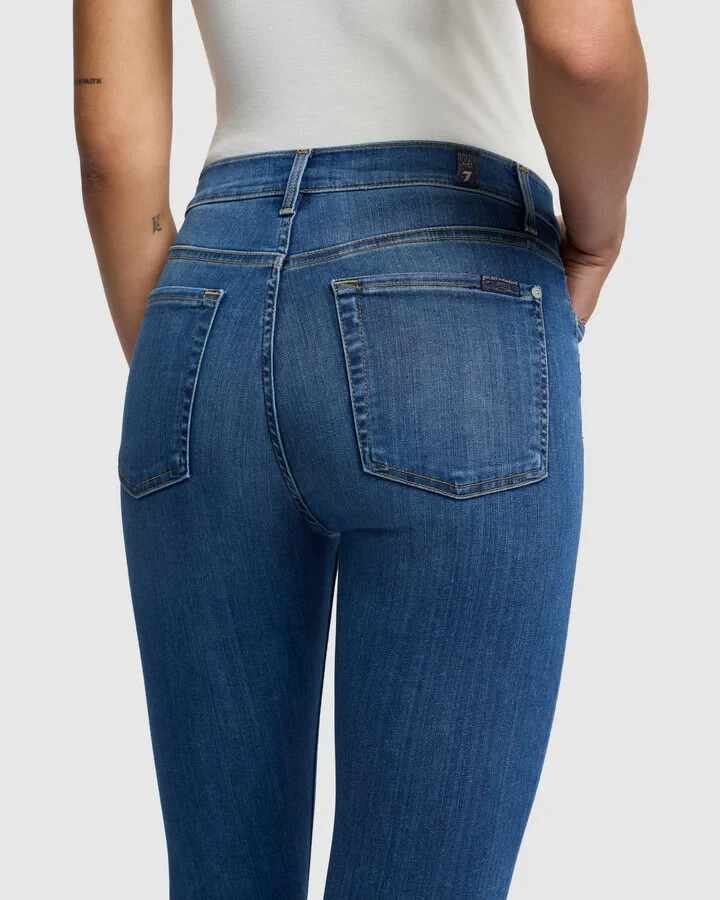 7 FOR ALL MANKIND WOMENS SLIM ILLUSION LUXE HIGH-RISE ANKLE SKINNY JEANS SIZE 30