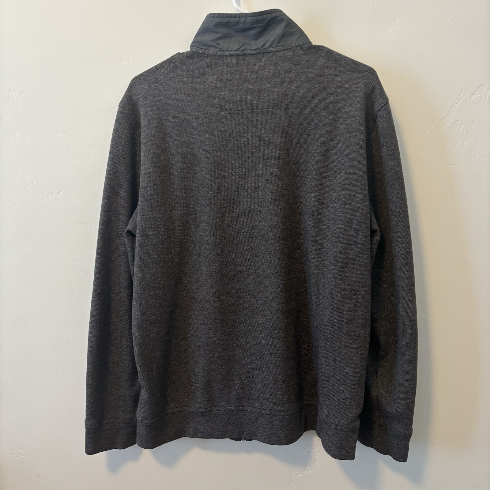 Men’s Gray Calvin Klein Full Zip 100% Cotton Jacket L