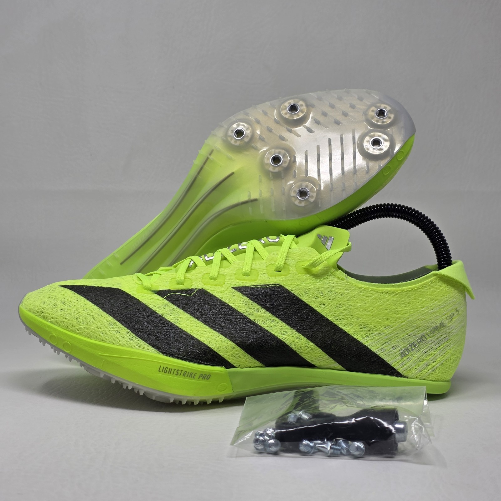 adidas Mens Sz 6.5 ADIZERO PRIME SP 3 STRUNG Track Spikes Lucid Lemon IH5800 NEW
