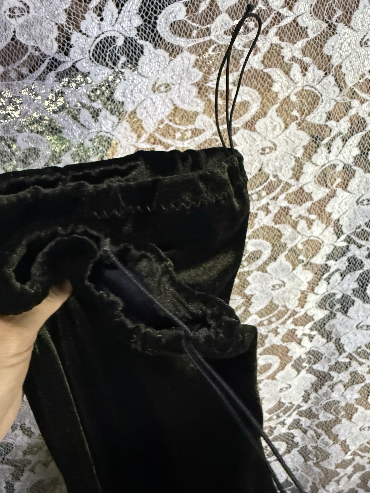 Over the Knee Velvet Boots – Olive sz 7 elastic at thigh flat heel Excellent Con
