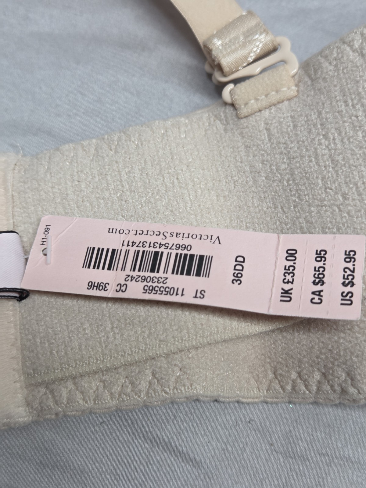 Victoria’s Secret Dream Angels Lined Demi Bra Size 36DD NWT Cream/Tan