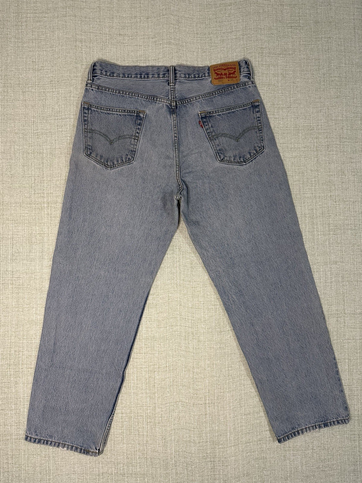 Levi’s 550 Relaxed Fit Medium Blue 100% Cotton Denim Jeans Men’s 36X30