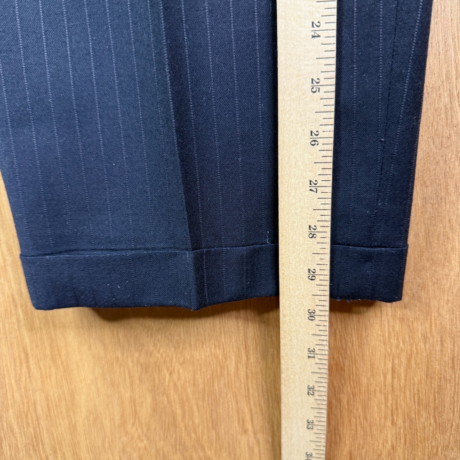 Coppley Suit Mens 42L Navy Blue Pinstripe 3 Button Ermenegildo Zegna Cloth 36×30
