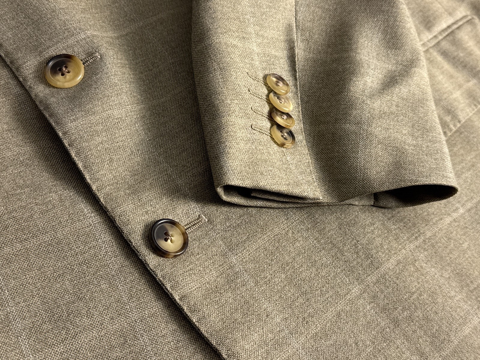 Corneliani Linea Sartoria Blazer EU58R UK48R Super 140s Beige Check Wool Jacket