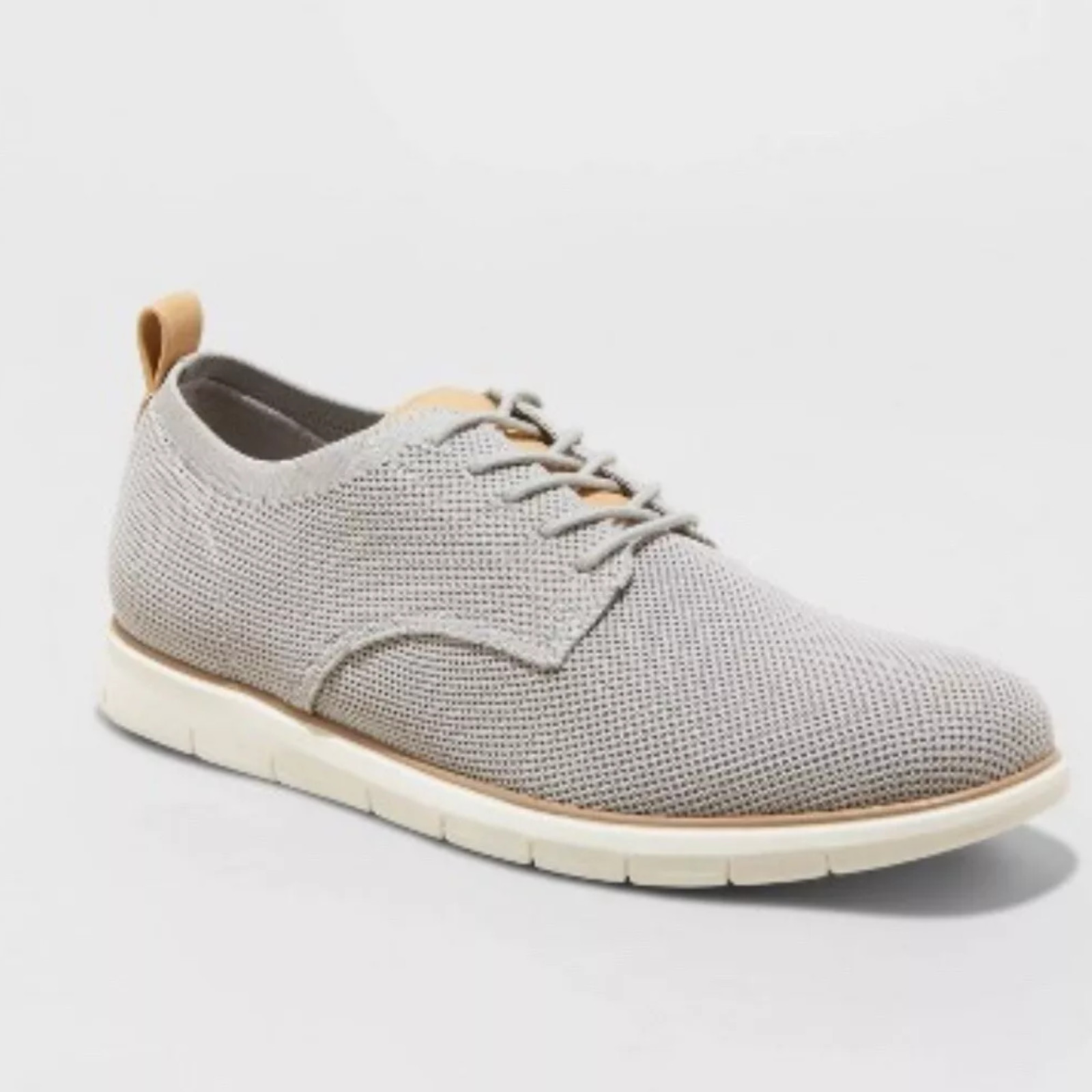 Knit Casual Work Shoes Mens 7 Gray Comfy Streetwear Kev Dress Shoe BRAND NEW