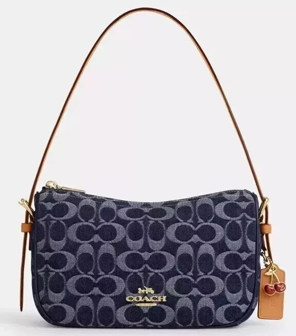 COACH Kailey Shoulder Bag In Signature Denim Authentic CY701 NWT