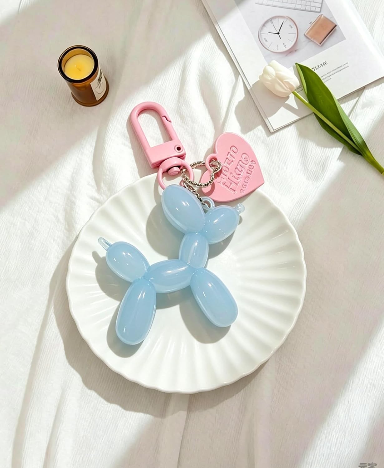 Jelly Balloon Dog Keychain for Women, Cute Bag Charms Key Chain | Keychains