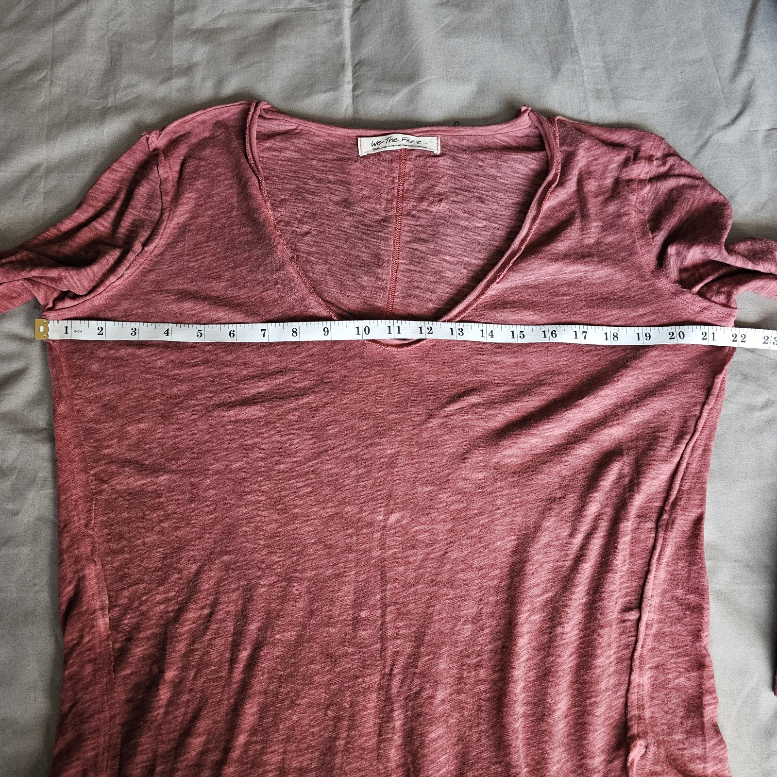 We The Free Free People Oversized Slub Knit V Neck Top Small Fits UK10-14
