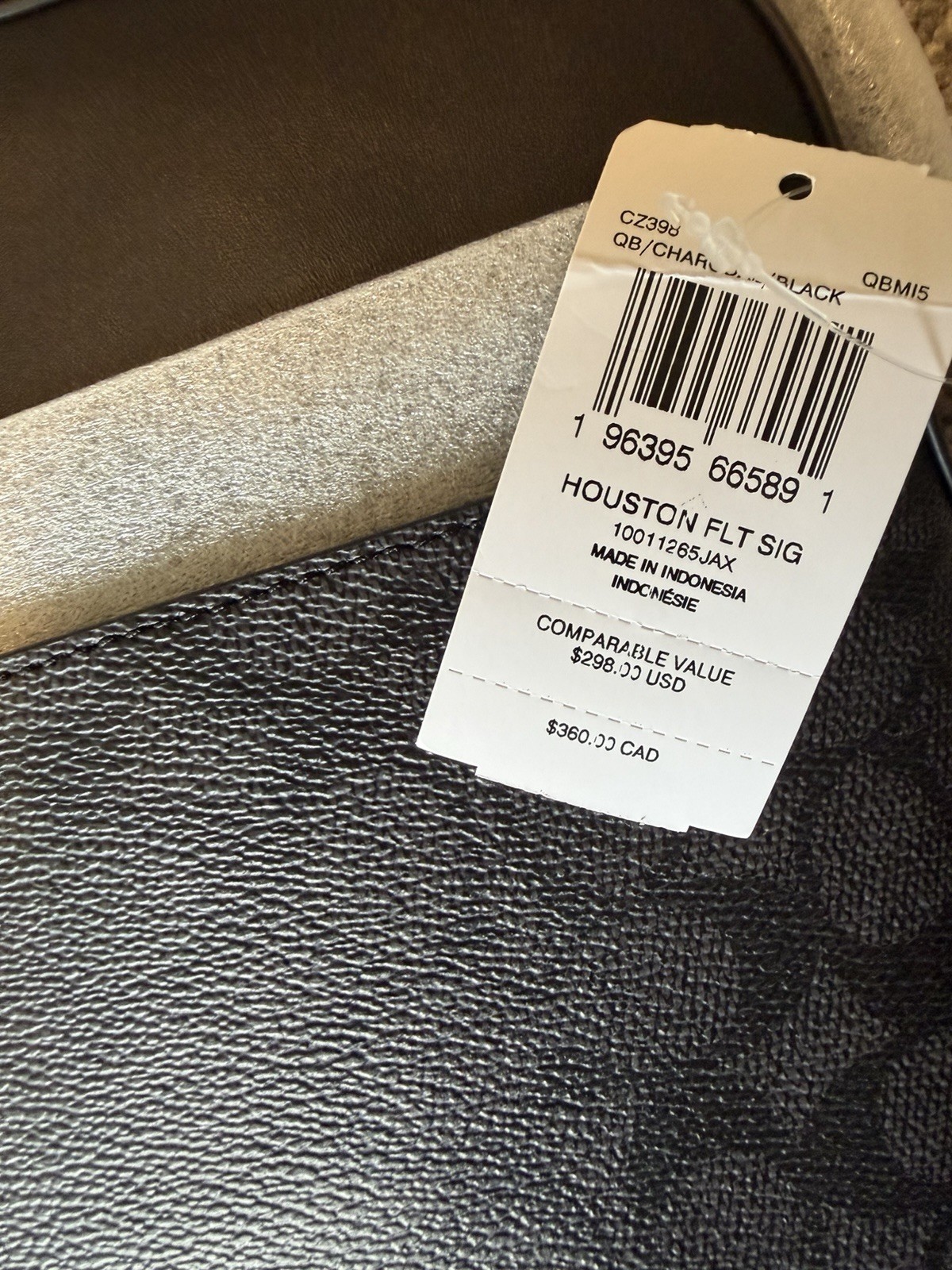 Coach Men’s Houston Flight Bag In Signature Canvas/Charcoal/Black Brand New