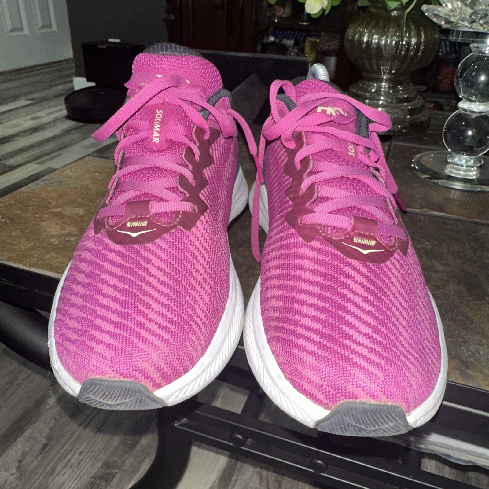 Hoka One One Shoes Womens 8 Solimar Festival Fuchsia Purple Running Sneaker
