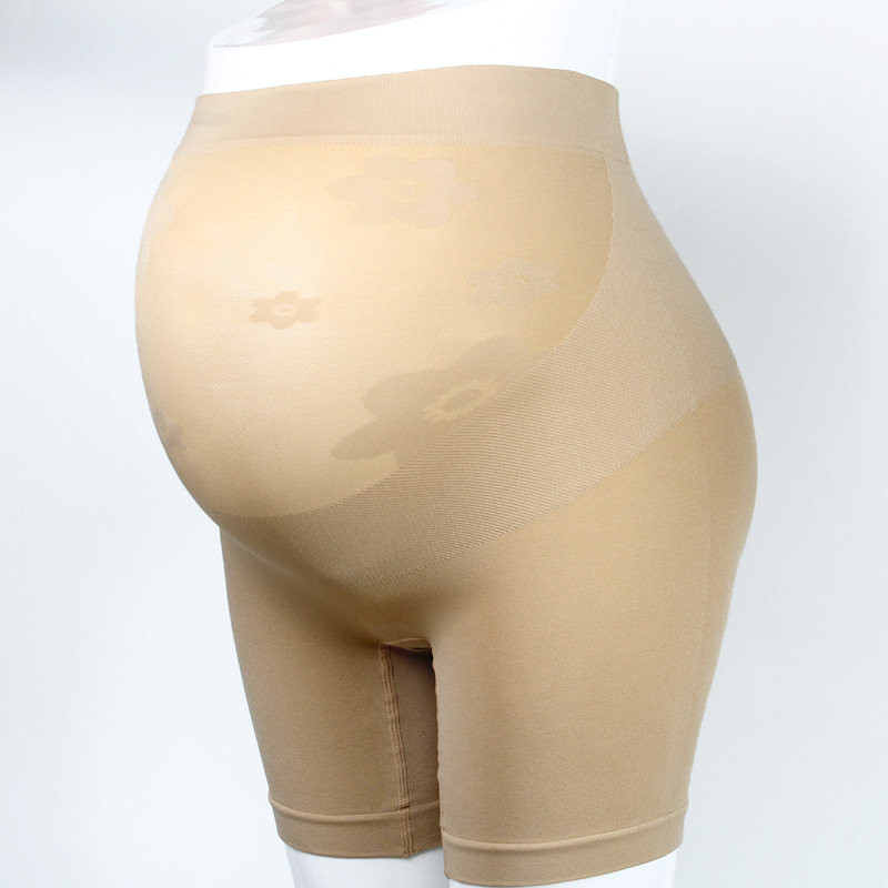 Seamless Maternity Belly Support Shorts Mid-Thigh Anti Chafe Pregnancy Under Dre