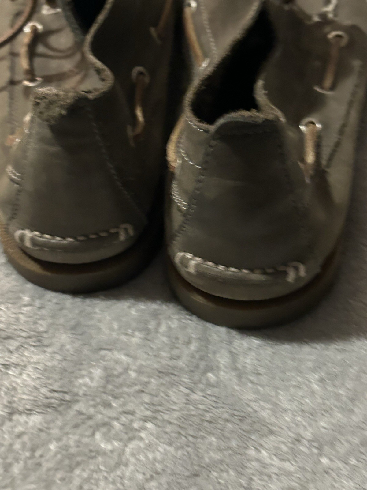 Sperry Top-Sider 4 Eye Lace Up Mid Ankle Leather Upper Grey Men’s Shoes 10 1/2