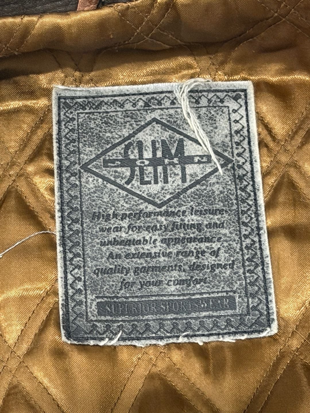 Slim John Vintage Brown Suede Leather Coat Jacket Plaid Quilted Lining