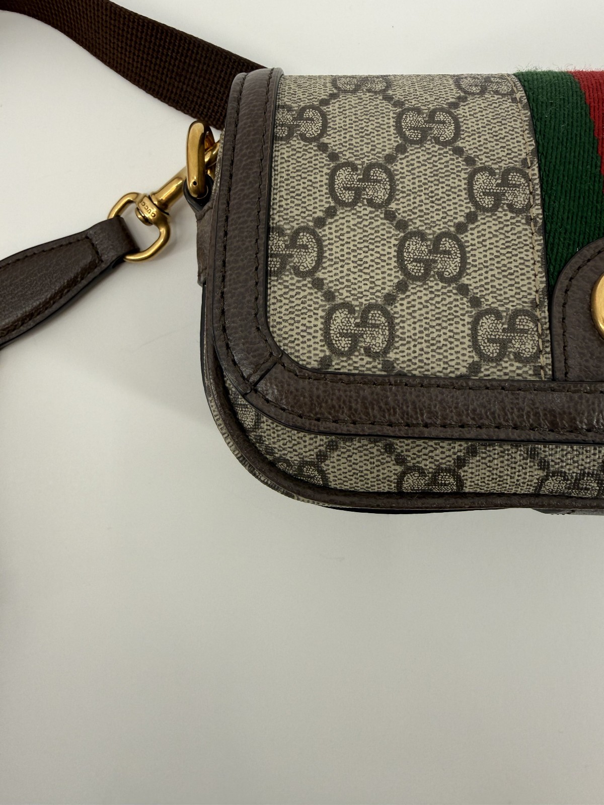 Gucci Ophidia Super GG Supreme Monogram Crossbody Shoulder Bag Box