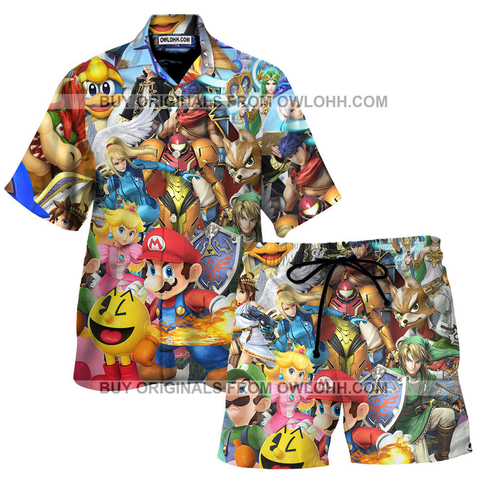 Super Mario Bros Hawaiian Shirt