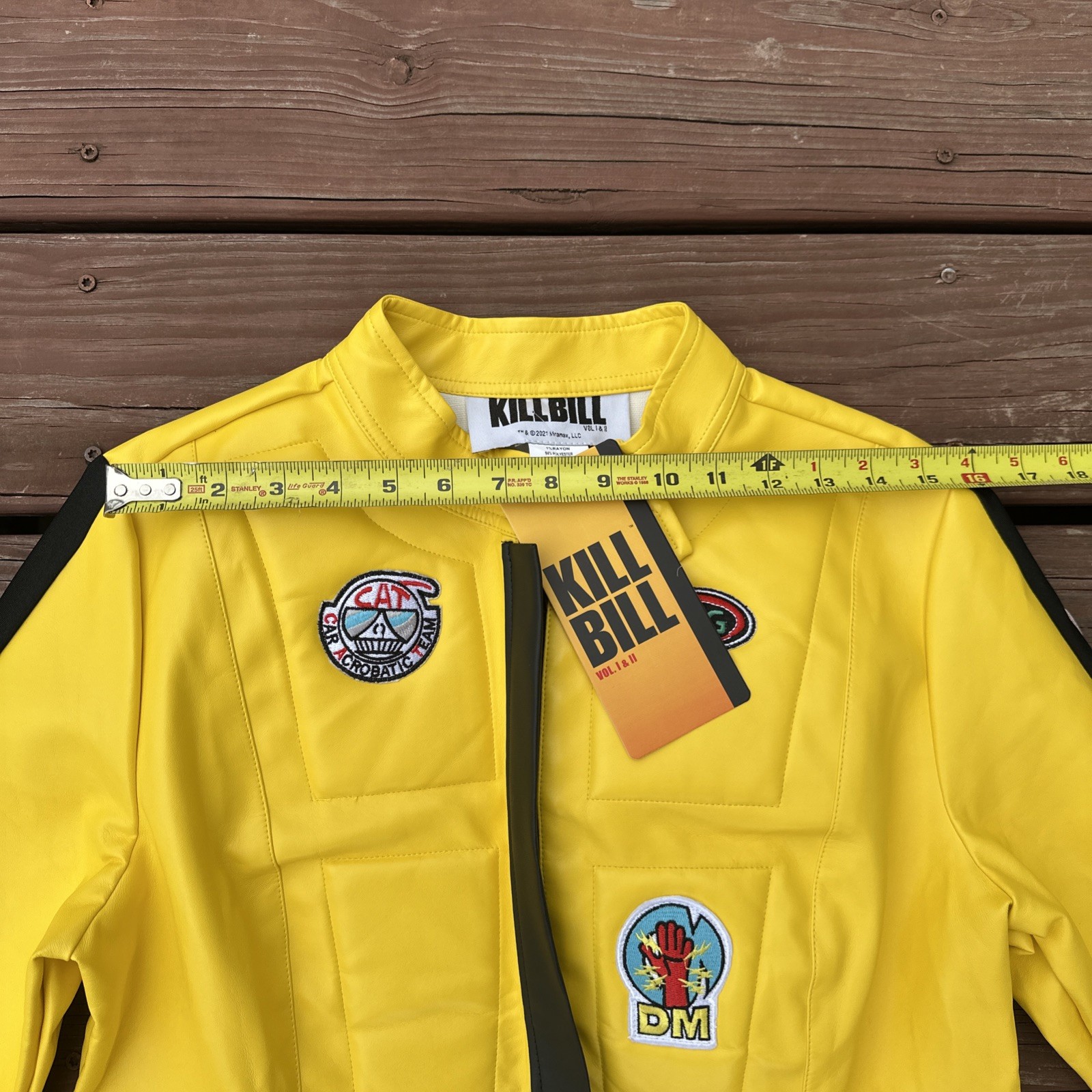 NWT Kill Bill Beatrix Kiddo Size 14 Motorcycle Suit Cosplay Bride New With Tags