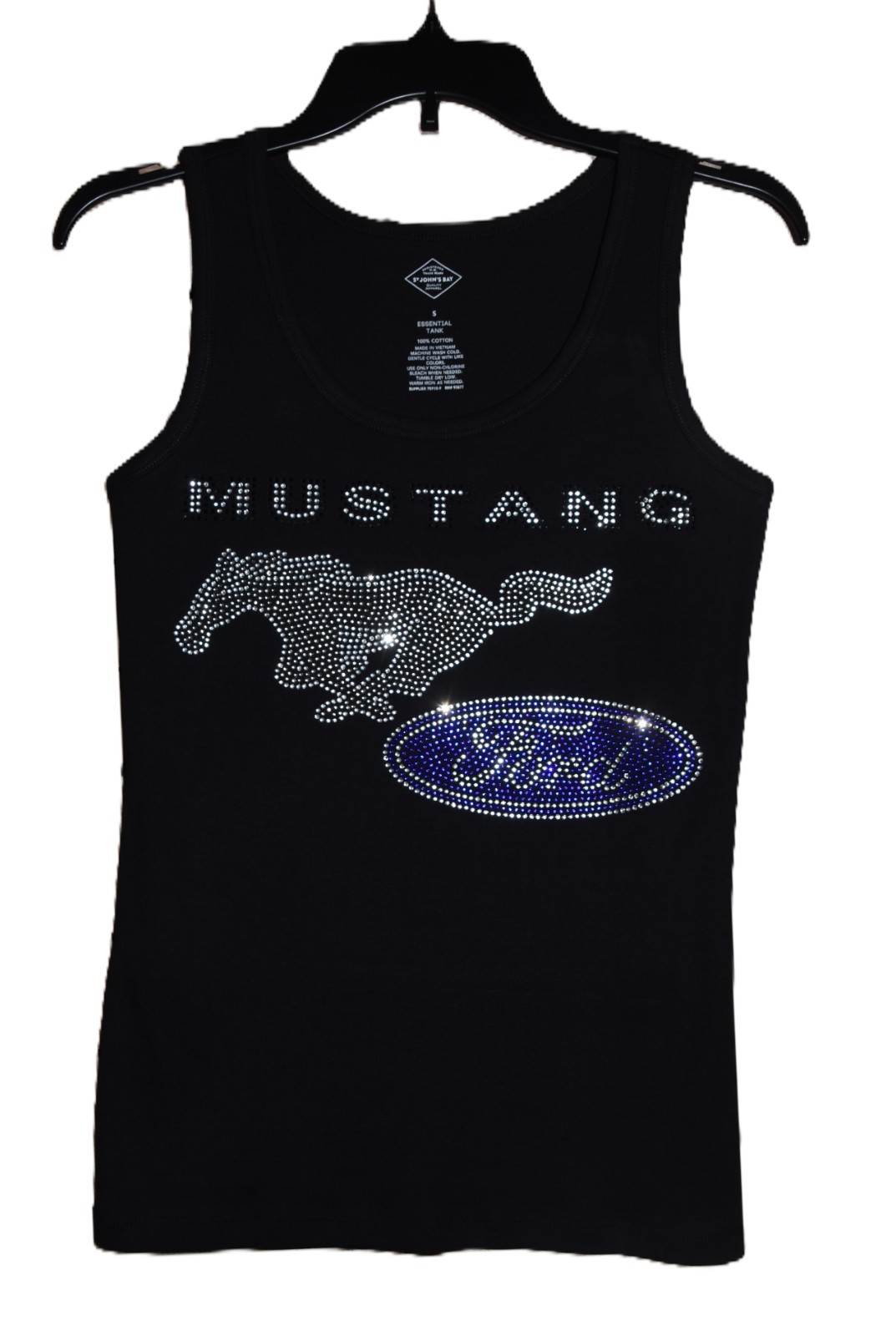 Ford Mustang rhinestone bling shirt or tank XS S M L XL XXL 1X 2X 3X 4X 5X