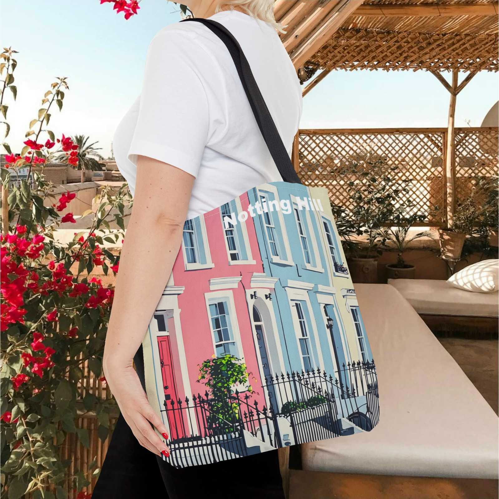 Notting Hill London United Kingdom Tote Bag – World Traveler Series – GBB061