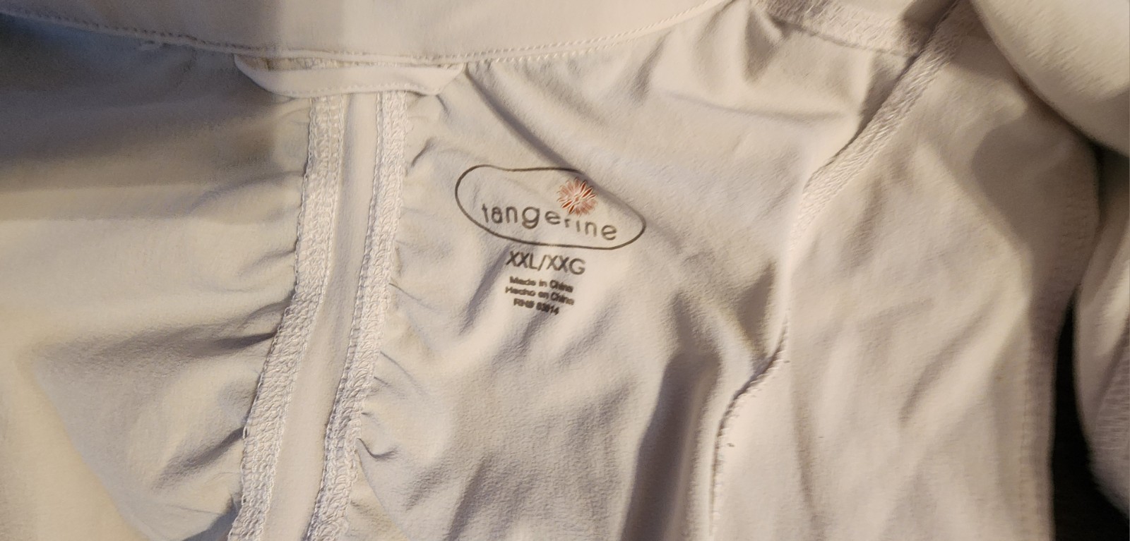 Women’s Tangerine Activewear Cream full zip hooded vest XXL / 2XL