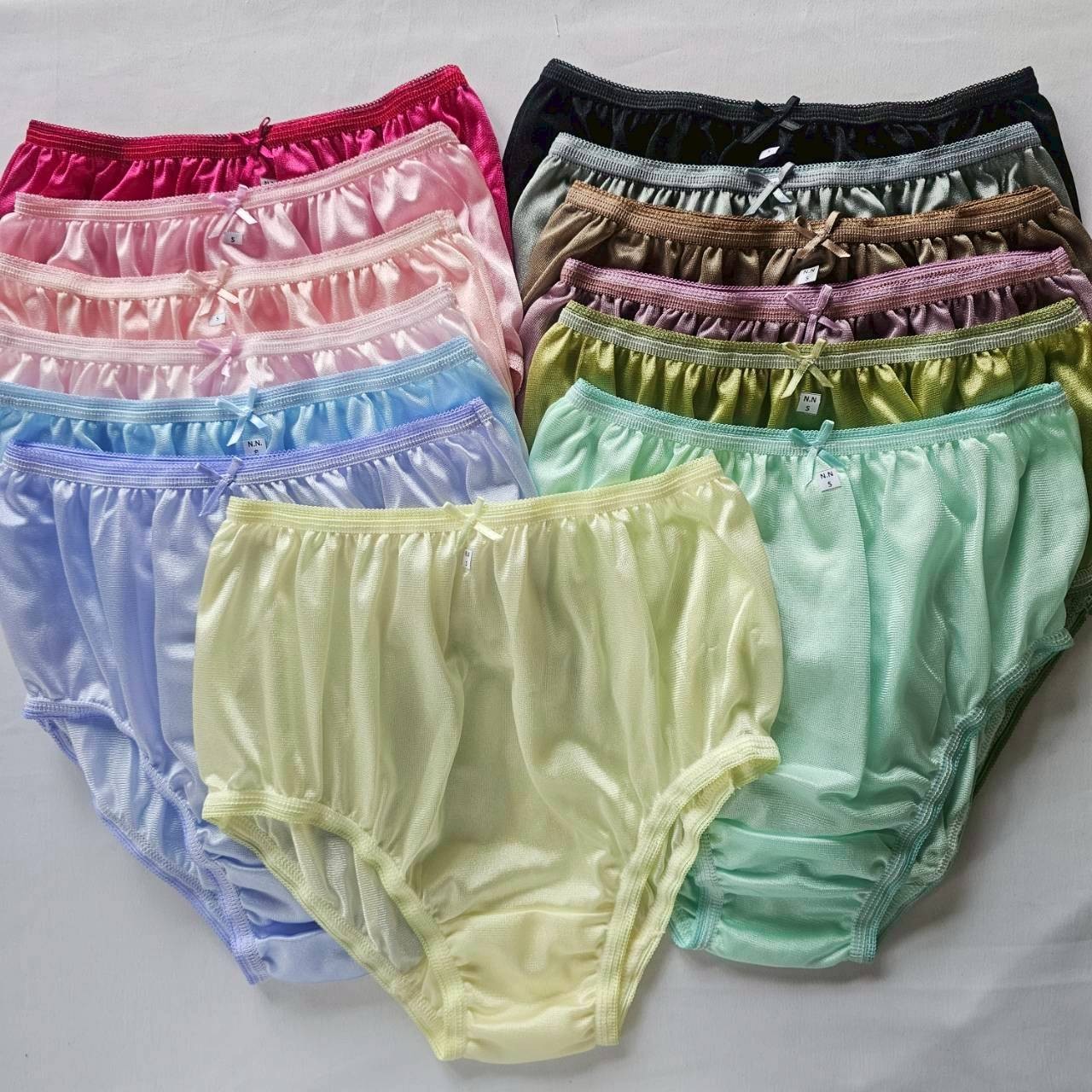 13pcs Underwear Women Nylon Small Panties Smooth Soft Briefs High Waist 24″-28″