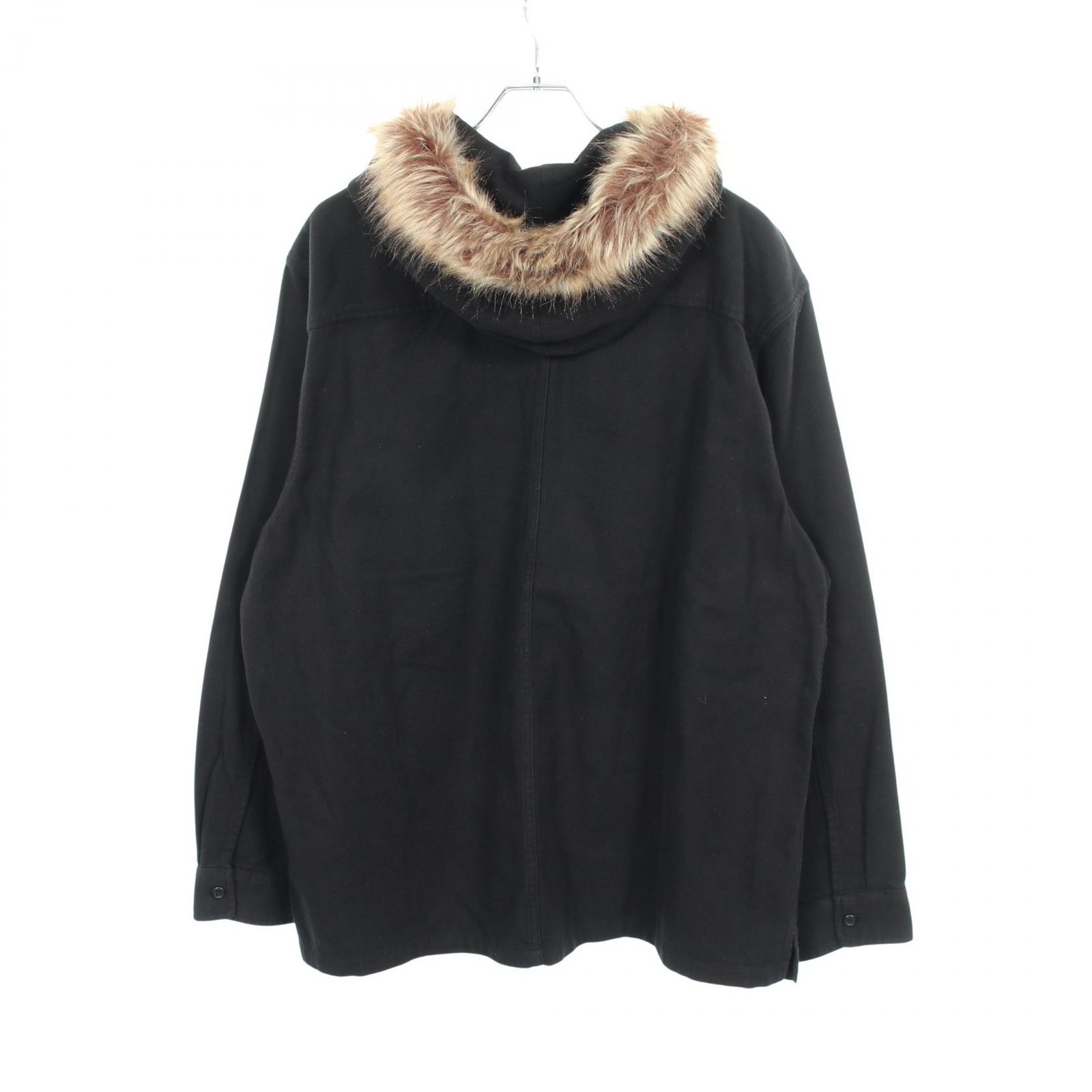 Supreme Fur Trim Flannel Hooded Shirt Cotton Apparel – DUTY FREE