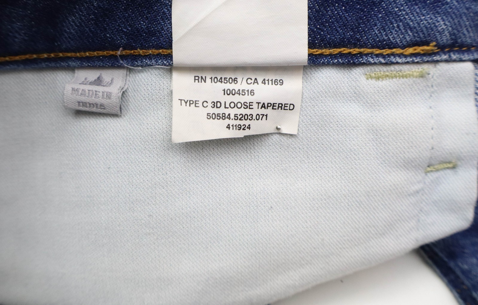G-STAR Type C 3D Loose Tapered Jeans Men’s W33 Blue Faded Denim Whiskers