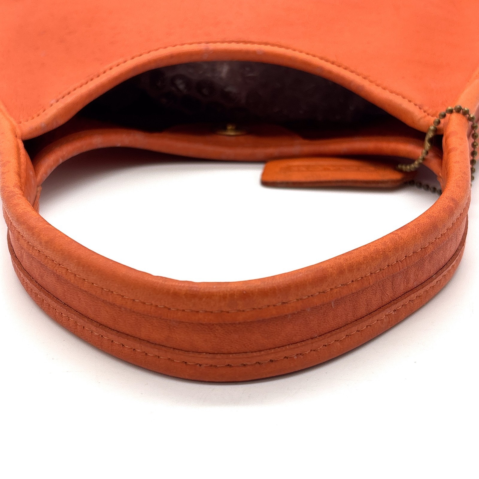 Coach Vintage 9027 Ergo Leather Hobo Bag Orange Made in USA From Japan