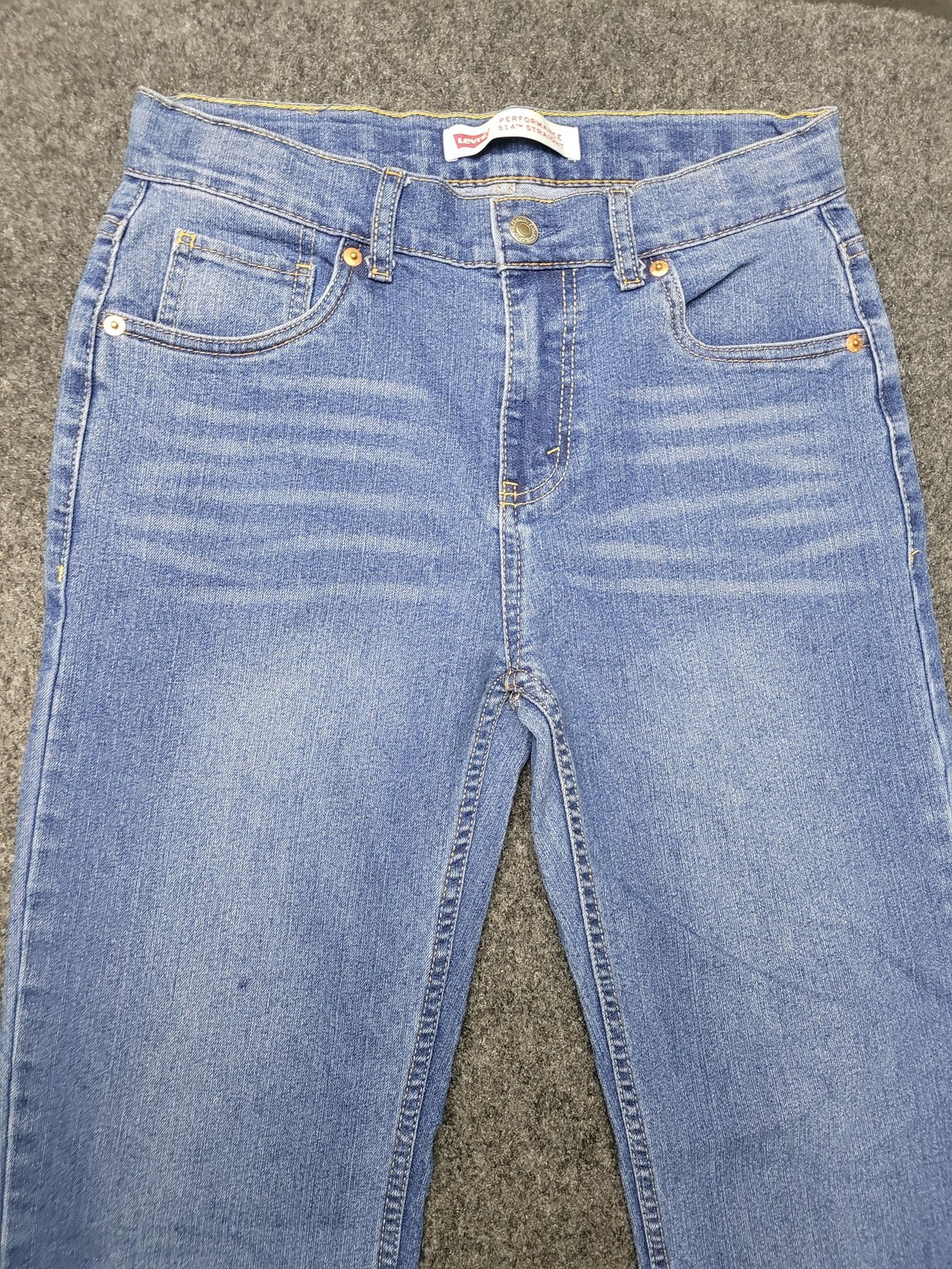 Levis 514 Jeans Youth 18 Regular 29×31 Blue Performance Straight Denim Pants