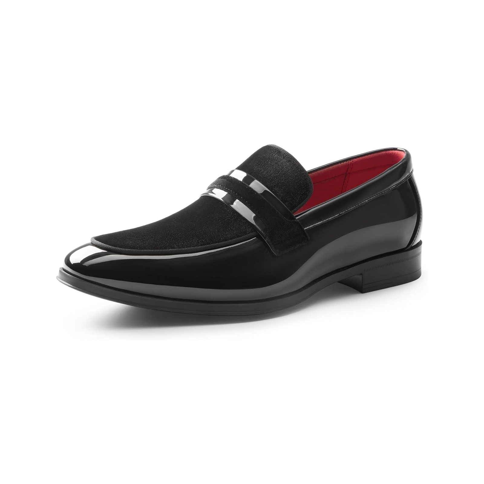 Men’s Tuxedo Patent Loafers Classic Velvet Slip-on Dress Formal Shoes 8-13