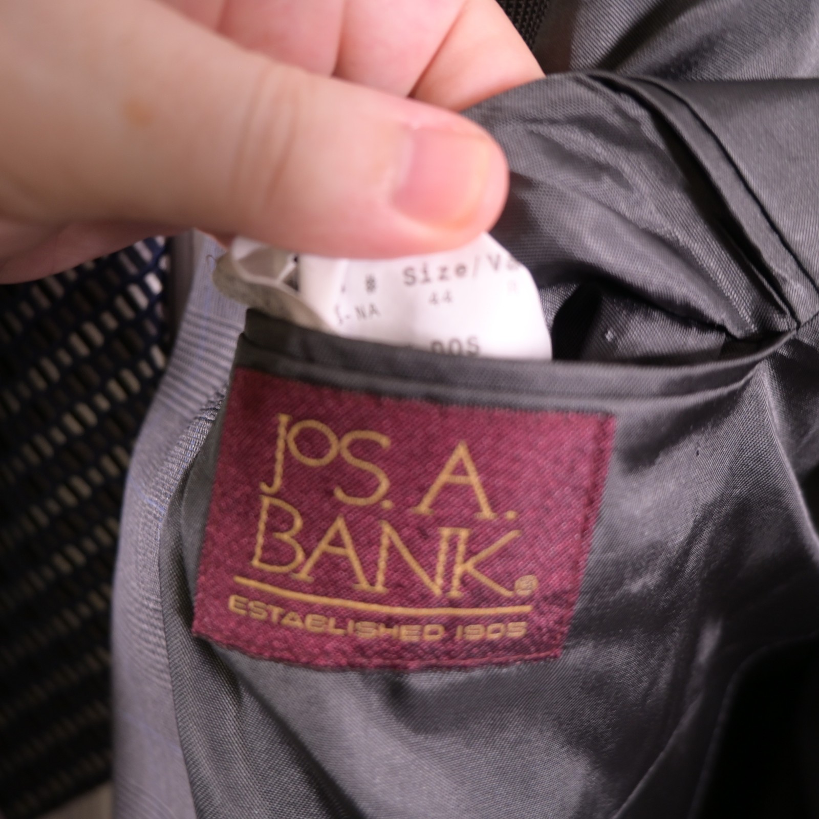 Jos. A. Bank Gray Glen Check 100% Wool Sports Coat Men’s 44R