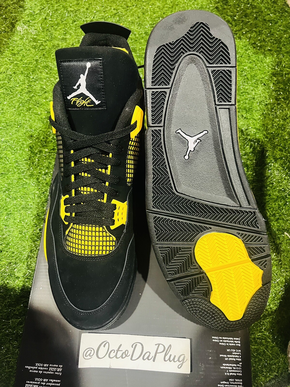 Nike Air Jordan 4 Retro Thunder Yellow Mens Multi Sizes DH6927-017